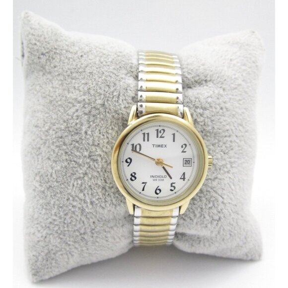 Women Timex Indiglo Quartz WR Analog 25mm Round Watch (I15) "New Battery" - Picture 1 of 11